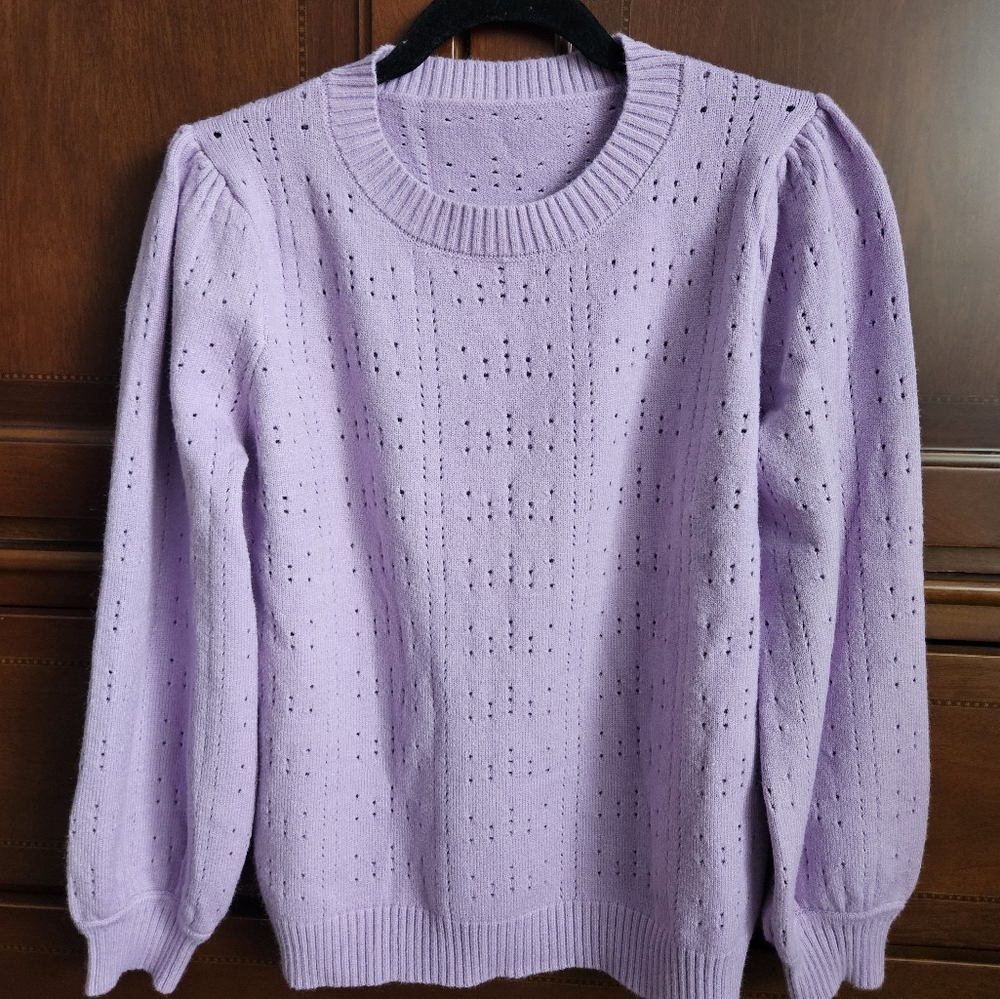 Lavender Knit Women's Sweater